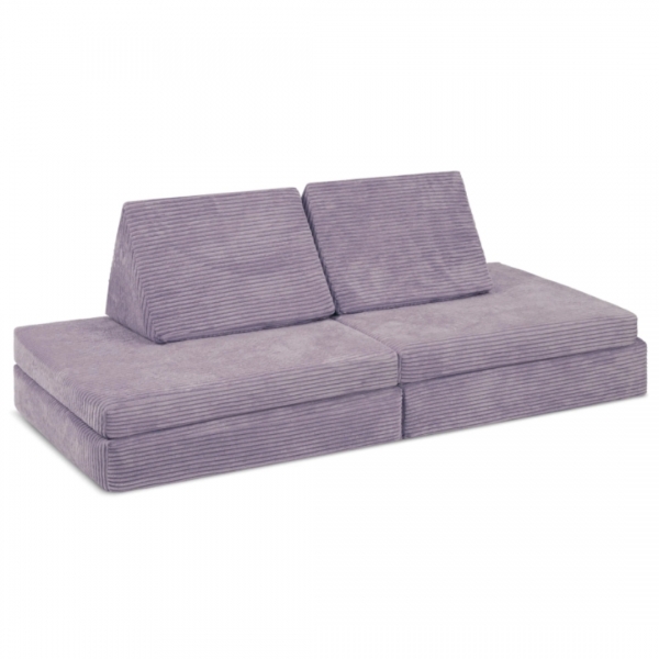 LINODINO Spielsofa Cord Spielparadies - Oktopus Lila