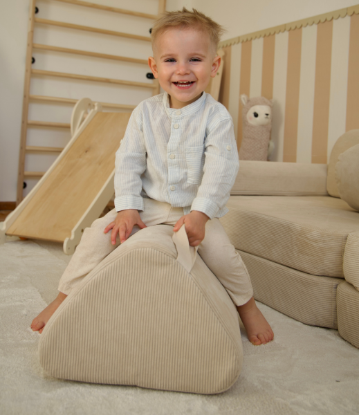 MeowBaby Dreieckskissen Cord Premium - beige