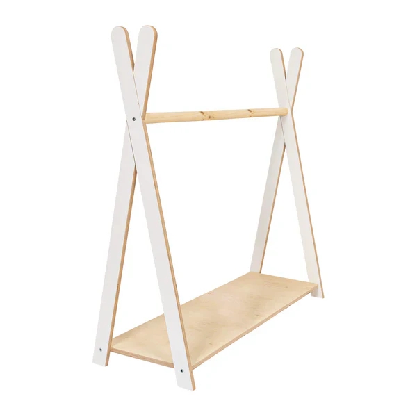MeowBaby Montessori Tipi Kleiderständer groß - weiß