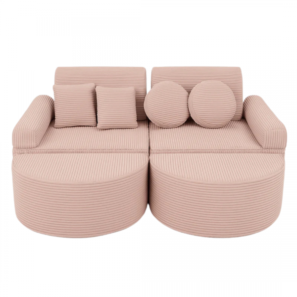 MeowBaby Spielsofa Mini Max Ästhetik Cord - powder pink