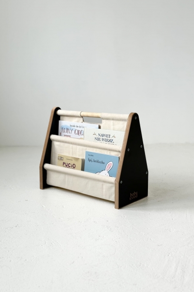 BabyWood Montessori Bücherregal XS - schwarz