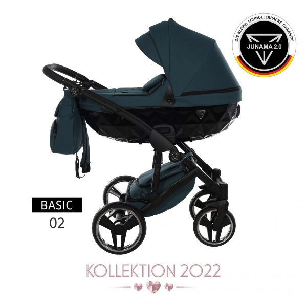 JUNAMA Kombi Kinderwagen DIAMOND 02 2.0 - petrol