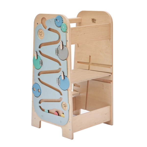 BusyKids multifunktionaler 5 in 1 Lernturm/ Küchenhelfer - himmelblau
