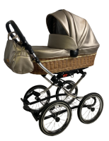 ZEKIWA Korbkinderwagen NATURE Noblesse Bronze Silber