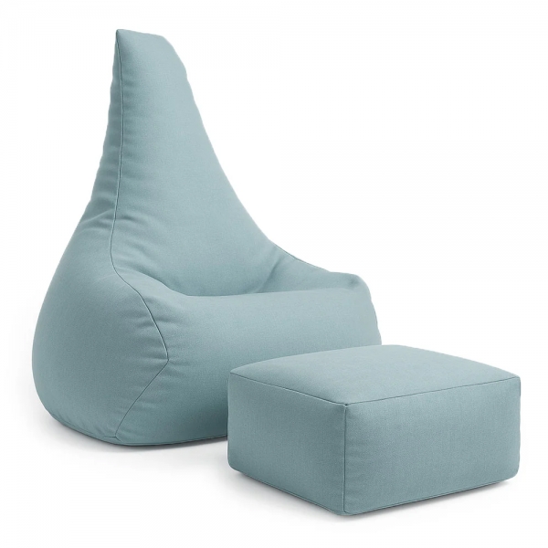 MeowBaby Outzy Kinder-Sitzsack Tearo - Cloudberry Sky Blue