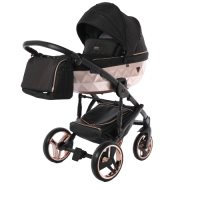JUNAMA Kombi Kinderwagen Mirror Satin 02 - Kupfer/Schwarz