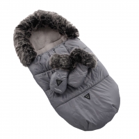 JUNAMA IGLOO Set grau | Winterfußsack inkl. Handmuff
