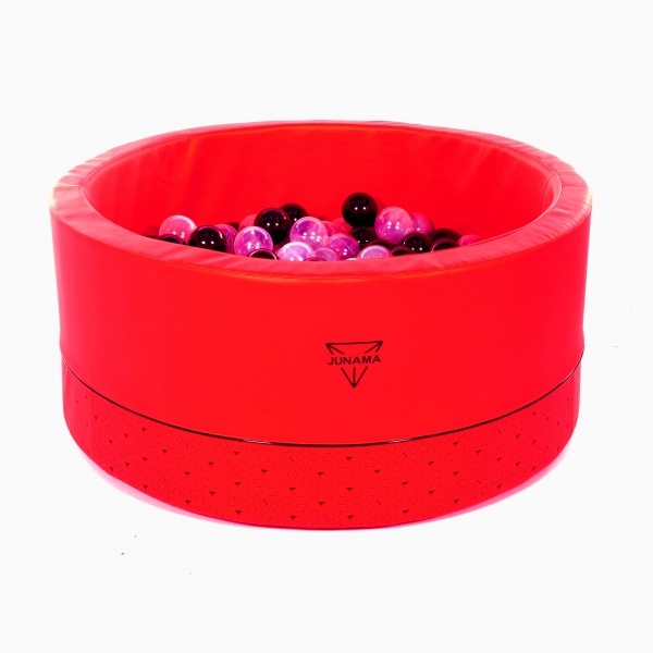JUNAMA Bällebad 90x30cm, S-Class 08 - red, 200 Bälle