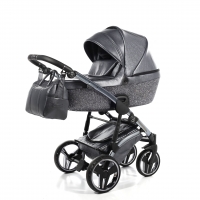 JUNAMA Kombi Kinderwagen Glitter Graphit-Black
