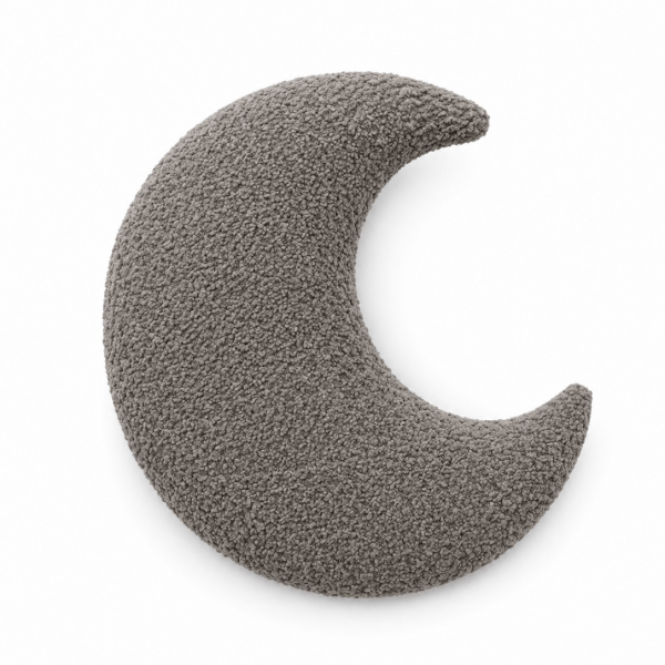 MeowBaby Deko-Kissen Mond - Soft Bouclé Edition - taupe