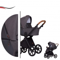 Baby Merc Kombikinderwagen 2 in 1 Mango M197 anthrazit - 10-teilig