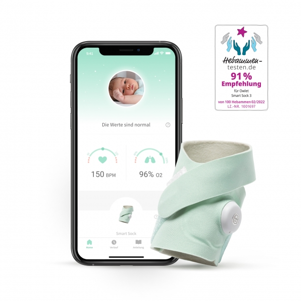 Owlet Smart Sock 3 Baby Monitor - mint