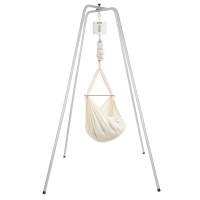 NONOMO Federwiegen Motor MOVE-Set Baby Classic & Gestell Basic silber - natur