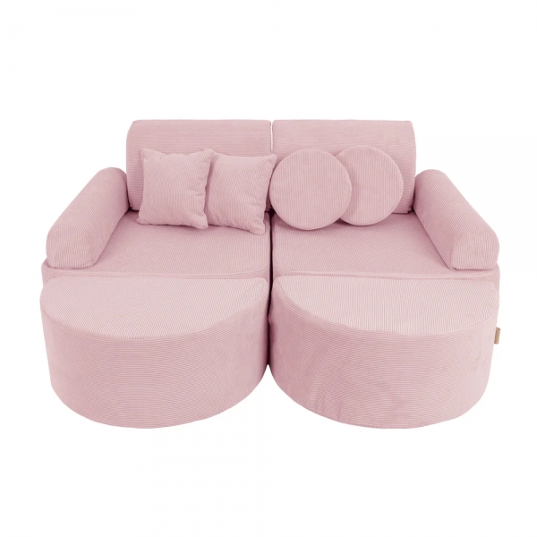 MeowBaby Spielsofa Mini Max Cord Premium - powder pink