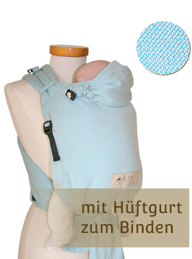 Storchenwiege Babytrage BabyCarrier slim aqua