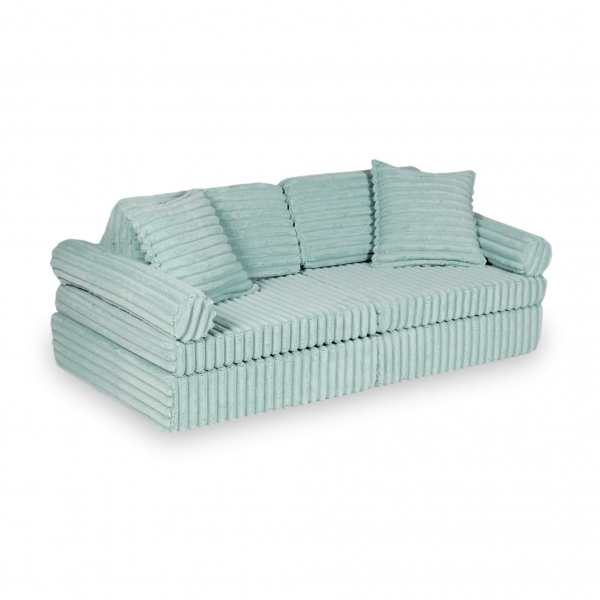 MiMii Spielsofa Mini Komfort Waffle-Cord - sage mint