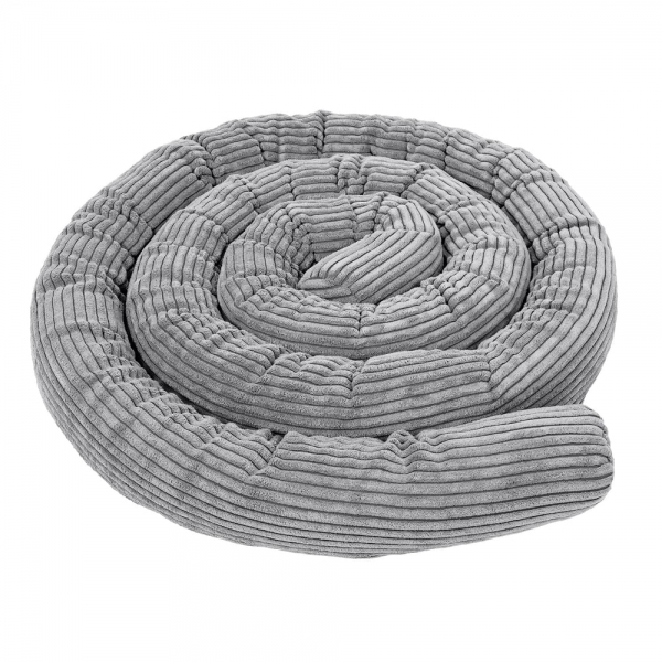 MeowBaby Bettschlange Cord, 4 m - Ästhetik Grau