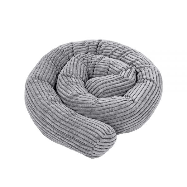 MeowBaby Bettschlange Cord, 2 m - Ästhetik Grau