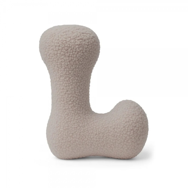 MeowBaby Buchstaben-Kissen Bearly L - taupe