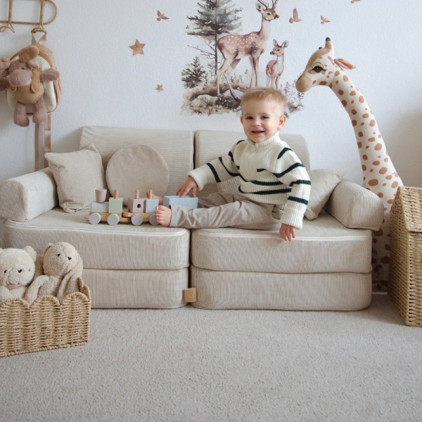 MeowBaby Spielsofa Mini Plus Cord Premium - beige