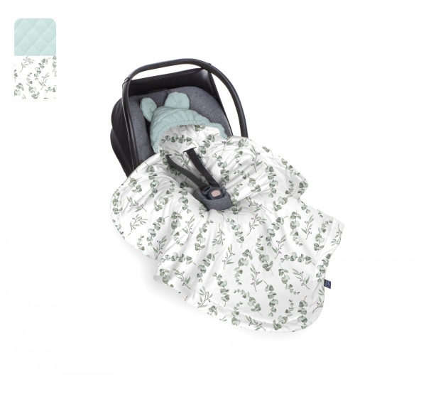 BabySteps Einschlagdecke Babyschale Eucaliptus - sky gray