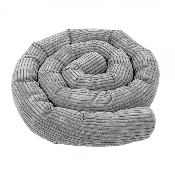 MeowBaby Bettschlange Cord, 3 m - Ästhetik Grau