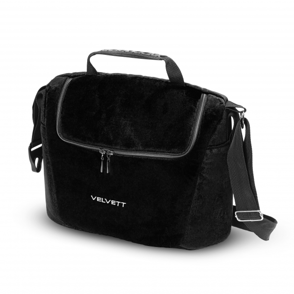 VELVETT Wickeltasche samt Night Black