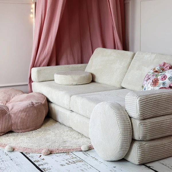 SHAPPY Spielsofa Pure Corduroy - Vanilla