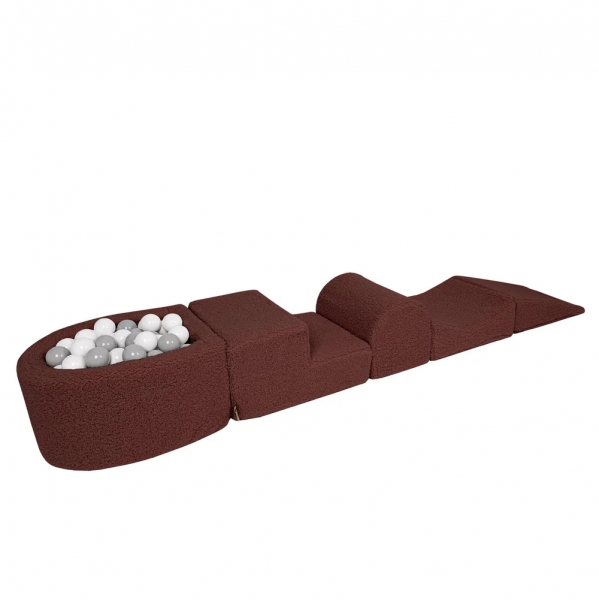 MeowBaby Schaumspielset Bearly braun mit Bällebad, 100 Bälle - eigene Farbauswahl