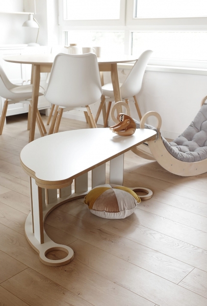 BabyWood Tischplatte S - weiß | 75x38 cm