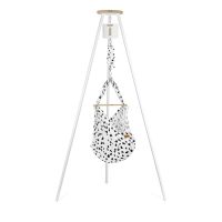 NONOMO Federwiegen Motor MOVE-Set Baby Classic & Gestell TIPI weiß - Wild Dots