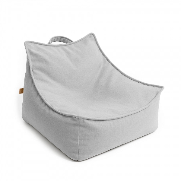 MeowBaby Outzy Kinder-Sitzsack eckig - Feather Fog Gray