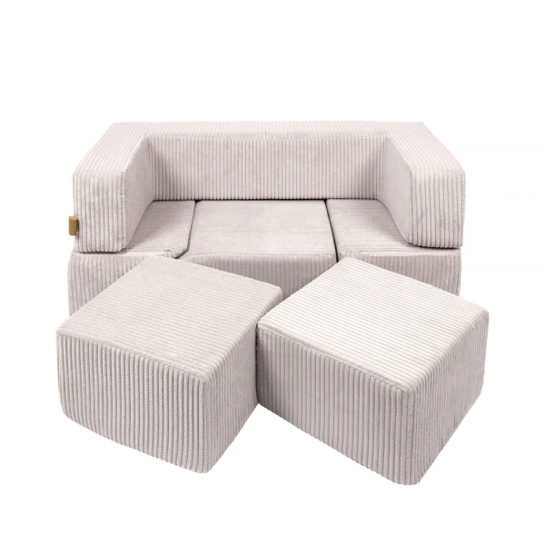 MeowBaby Spielsofa Bricks Ästhetik ecru/beige, 100 Bälle - eigene Farbauswahl