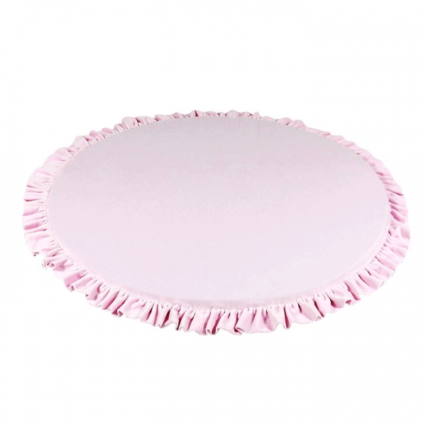 MOJE. Baby Spielmatte mit Volant VELVET SOFT - light pink