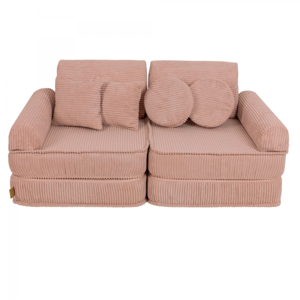 MeowBaby Spielsofa Mini Plus Ästhetik Cord - powder pink