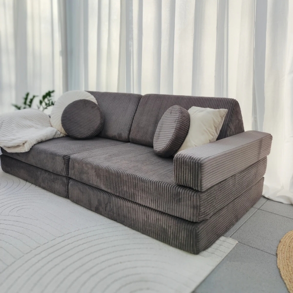 Design4Kids Spielsofa Cord Grande - smokey taupe