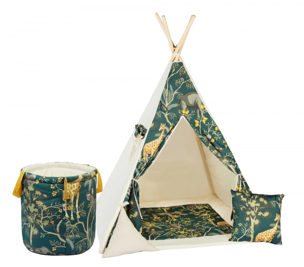 Design4Kids Tipi-Zelt L-Set Safari - beige
