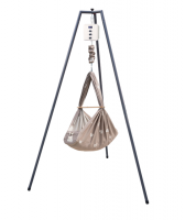 QOOKIE Swing Federwiege mit Motor Cube und Gestell anthrazit - Rainbow mokka
