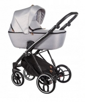 Baby Merc Kombikinderwagen La Rosa LN07 - silber-beige/schwarz