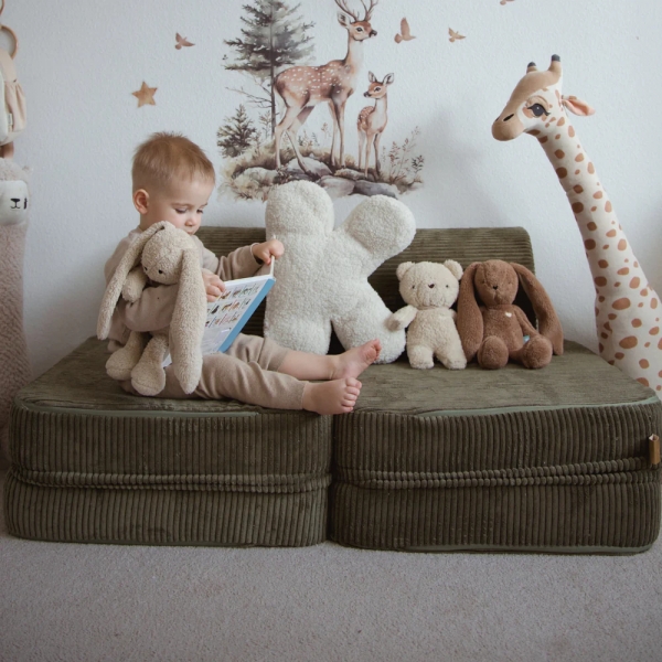 MeowBaby Spielsofa Mini Basic Ästhetik Cord - khaki