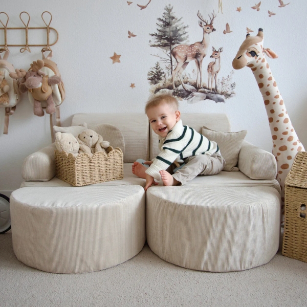 MeowBaby Spielsofa Mini Max Cord Premium - beige