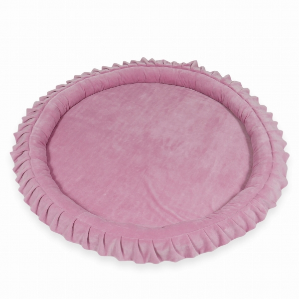 MiMii Baby Spielmatte/Spielnest VELVET Soft rosa - 120cm