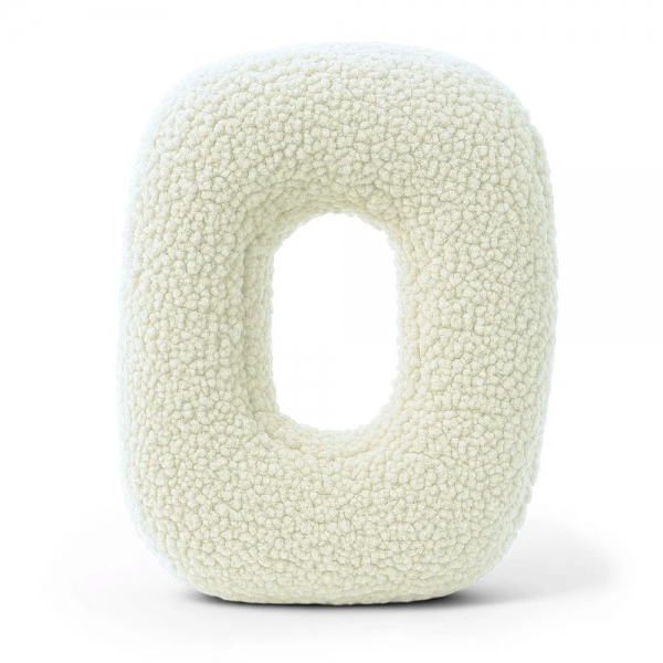 MeowBaby Buchstaben-Kissen Bearly O - creme/beige