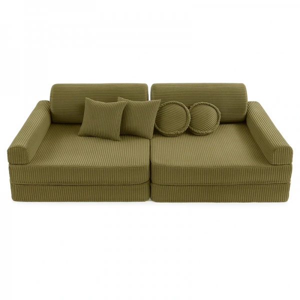 MeowBaby Spielsofa Ästhetik Cord - khaki