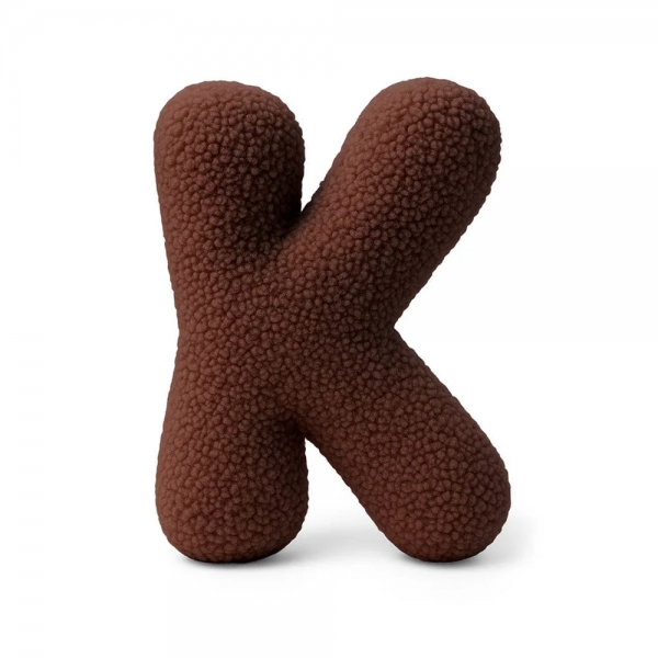MeowBaby Buchstaben-Kissen Bearly K - chocolate