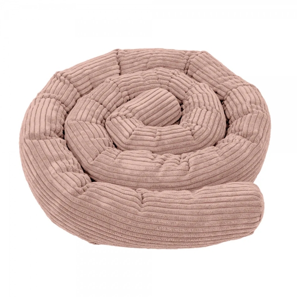 MeowBaby Bettschlange Cord, 3 m - Ästhetik Powder pink