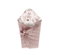 BabySteps Einschlagdecke VELVET Cherry Light - Sepia rose
