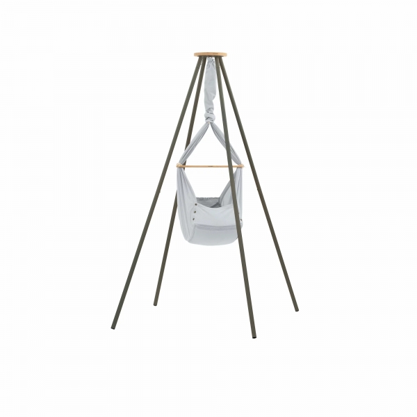 NONOMO Big Dreams Federwiege mit Gestell TIPI anthrazit - Stone