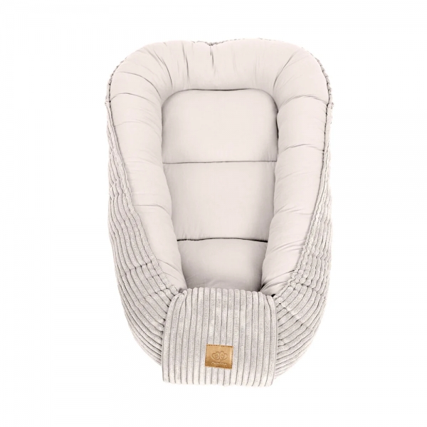 MeowBaby Babynestchen Cord für Neugeborene - Ästhetik ecru/beige