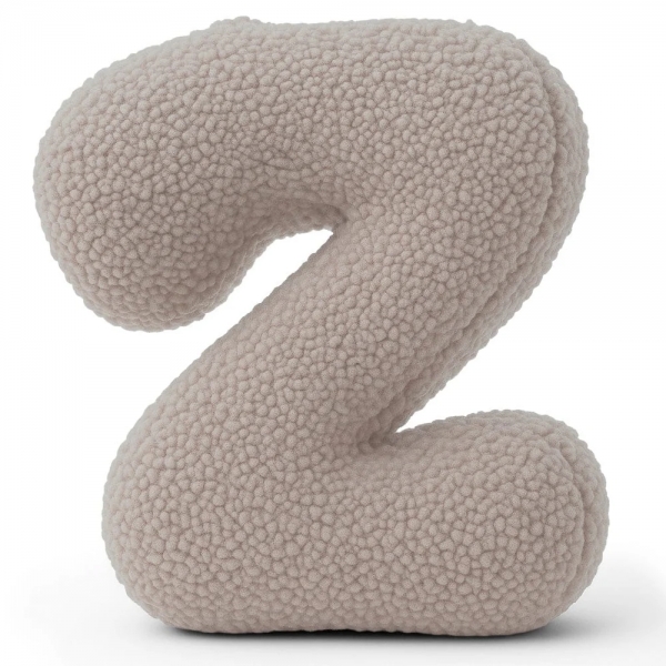 MeowBaby Buchstaben-Kissen Bearly Z - taupe